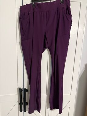 Cherokee iFlex Deep Purple Scrub Pants with Utility Loop